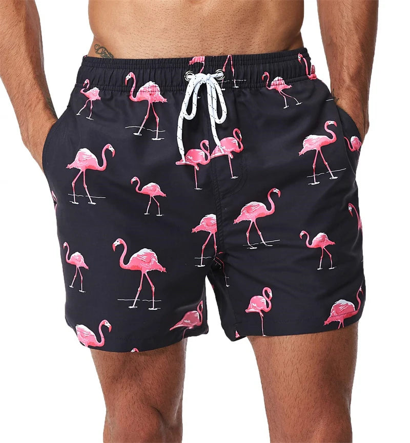 Men’s 3D Pineapple Swim Shorts Quick-Dry Beach Trunks with Pockets – Summer