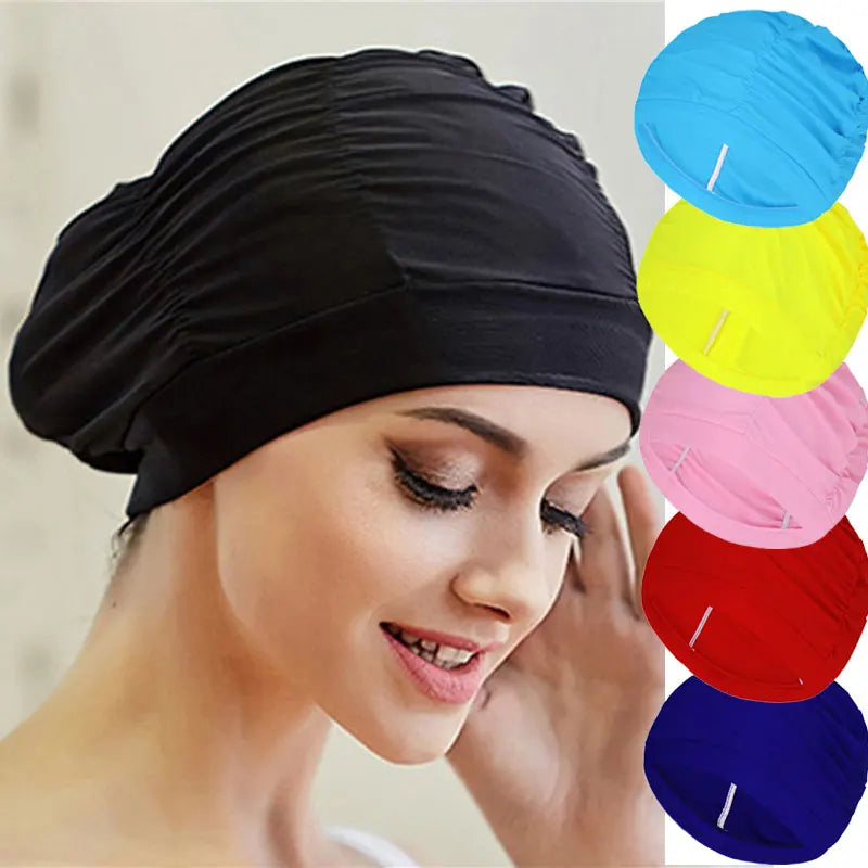 🏊♀️ Stretch Swimming Cap for Women & Girls