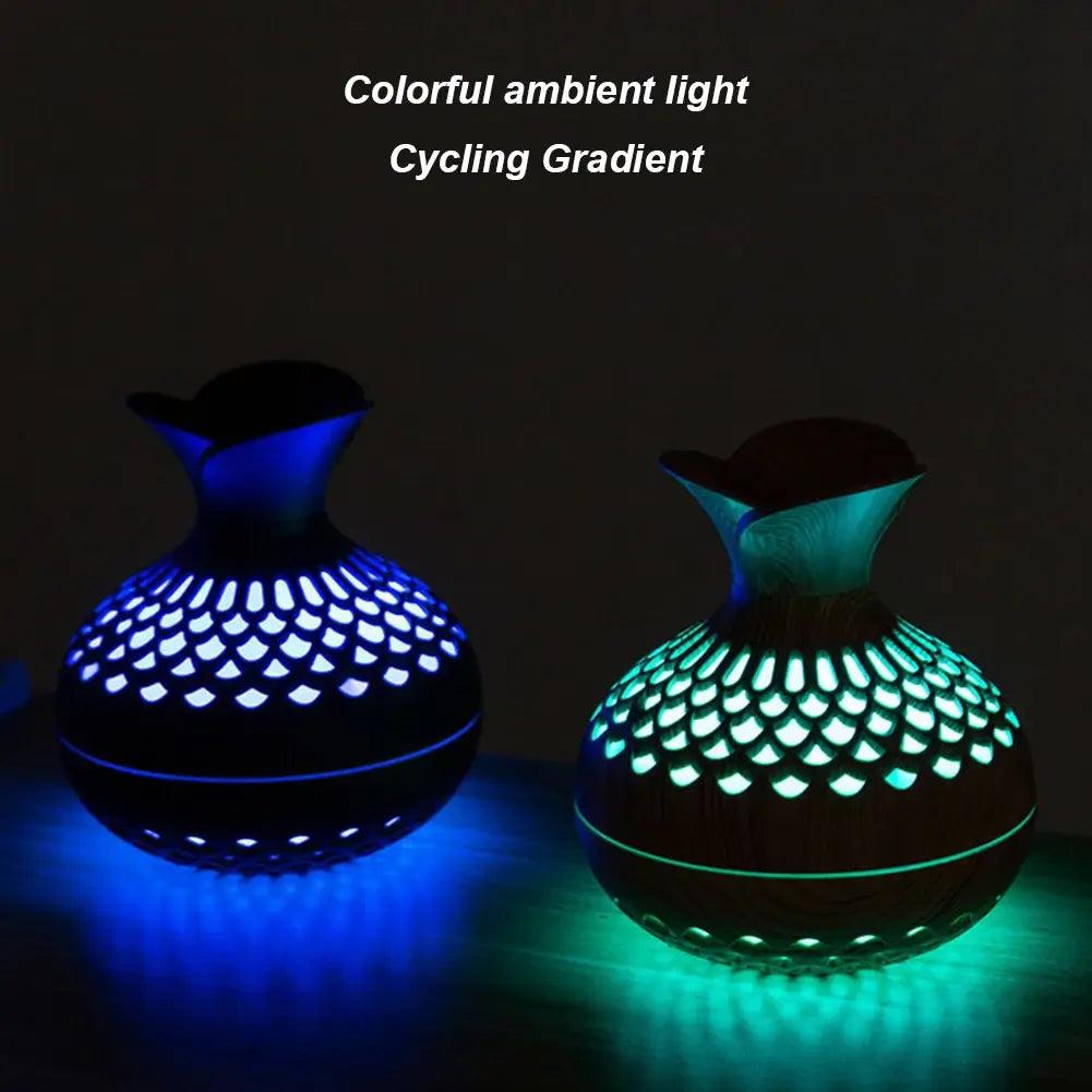 300ml Aromatherapy Diffuser | Wood Grain Humidifier Silent Aromatherapy