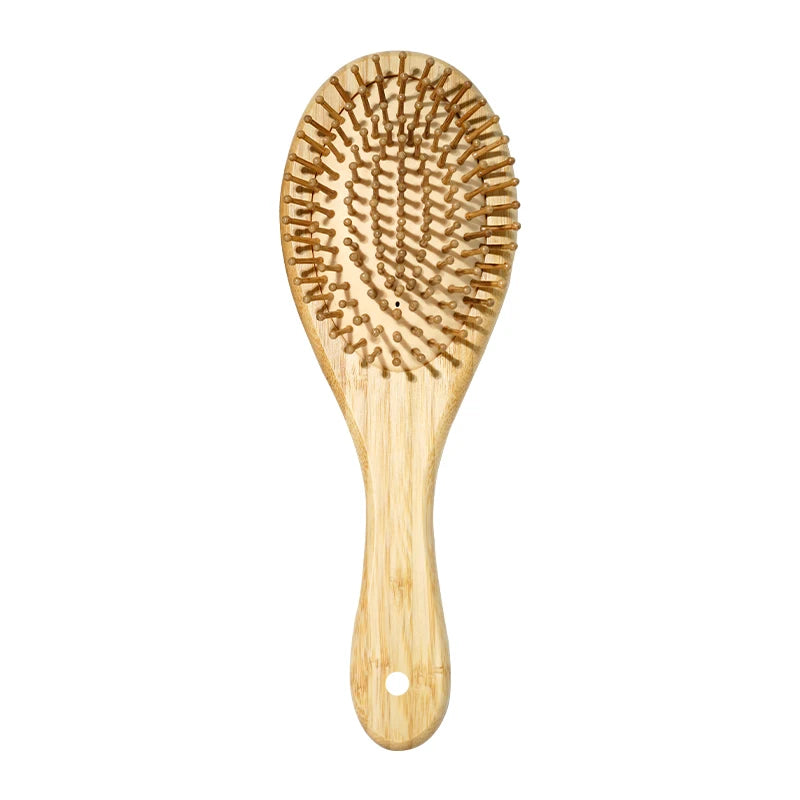 Natural Bamboo Hair Brush – Wooden Anti-Static Detangler & Scalp Massage Comb