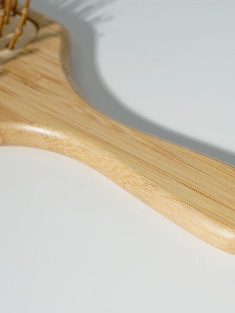 Natural Bamboo Hair Brush – Wooden Anti-Static Detangler & Scalp Massage Comb