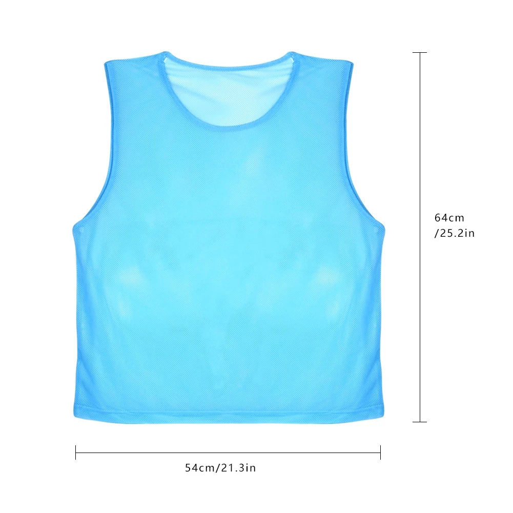 6/12PCS Soccer Training Pinnies – Breathable Team Sports Vests