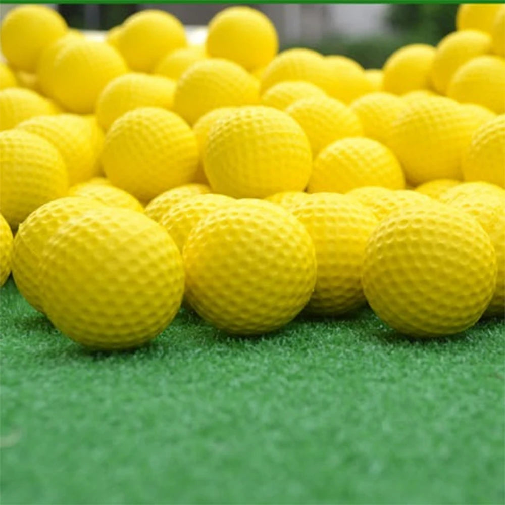 20pcs PU Foam Golf Balls – Yellow Elastic Indoor/Outdoor Practice Balls