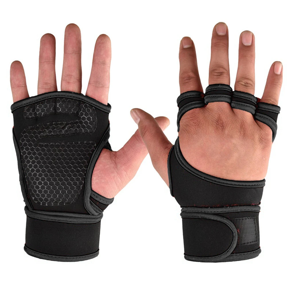 🧤 Fitness Gym Gloves for Men & Women – Anti-Slip Weightlifting & Training Gloves with Wrist Support