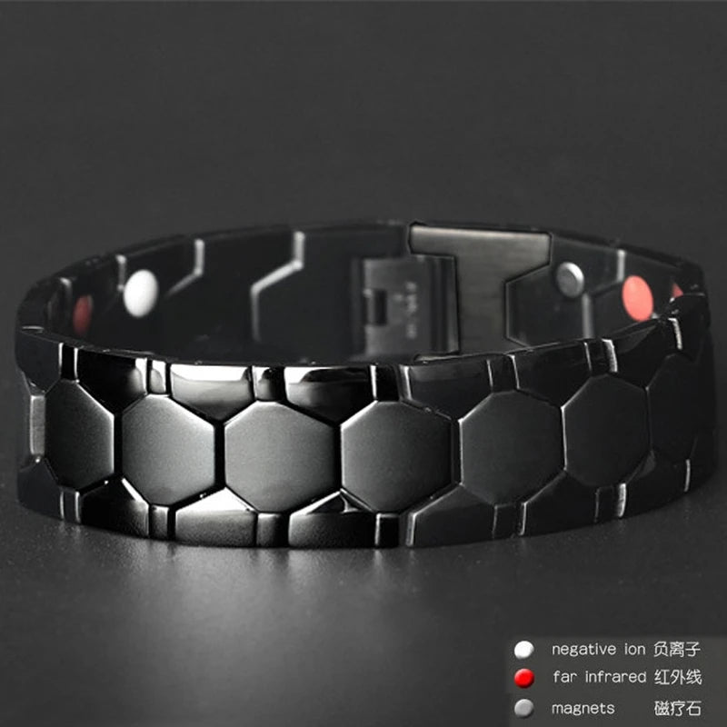 Men’s Magnetic Therapy Bracelet – Copper Healing Wristband for Arthritis Relief