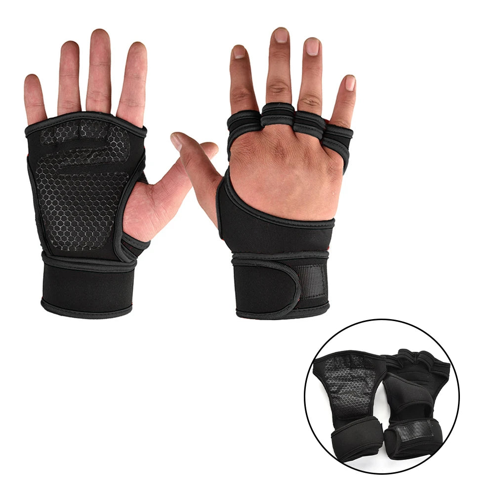 🧤 Fitness Gym Gloves for Men & Women – Anti-Slip Weightlifting & Training Gloves with Wrist Support