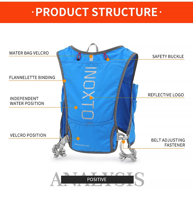 5L Hydration Running Backpack – Quick-Dry Lightweight Water Pack for Marathon & Cycling