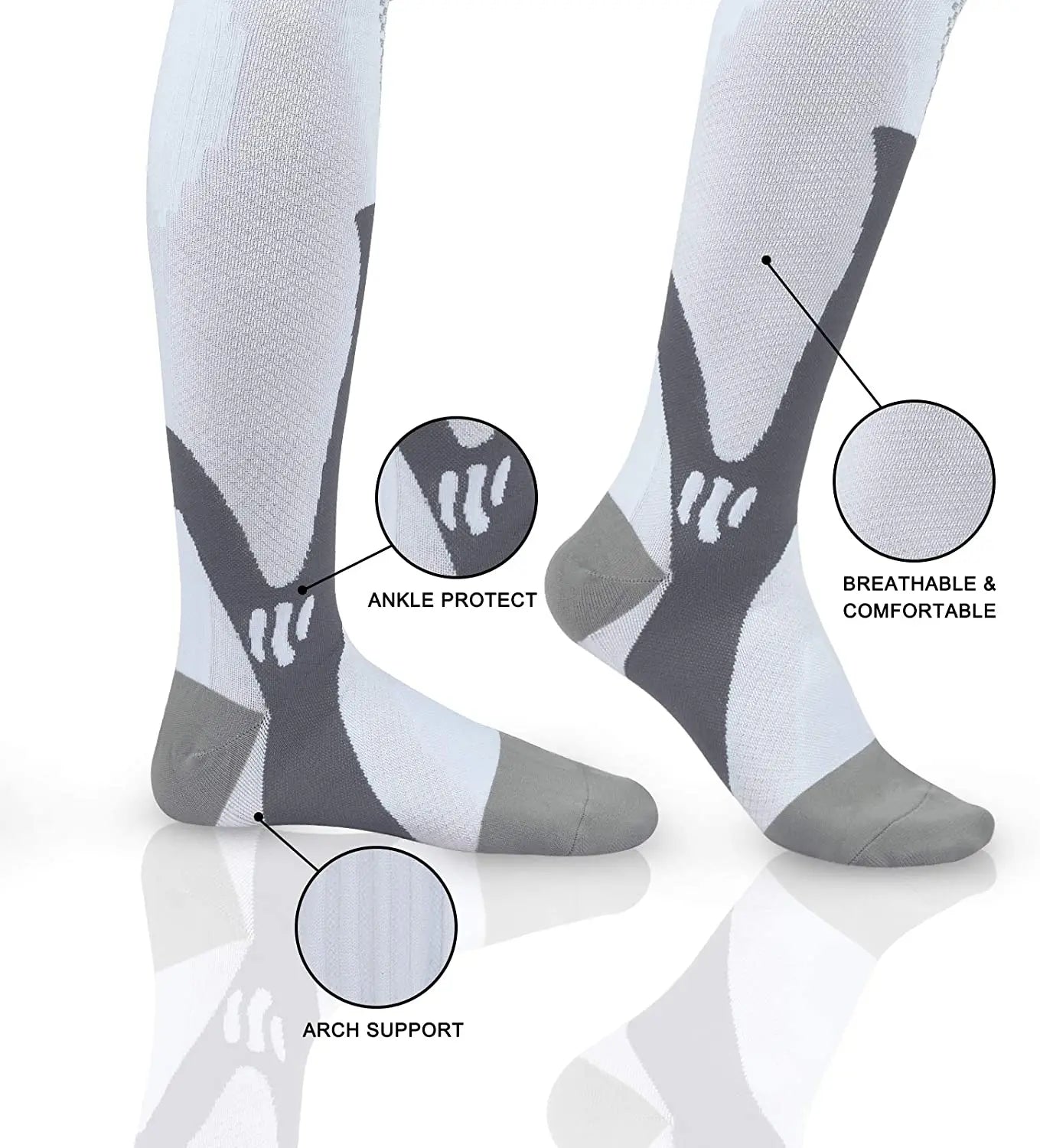 Medical Compression Socks 20-30mmHg – Support Stockings for Men & Women Circulation