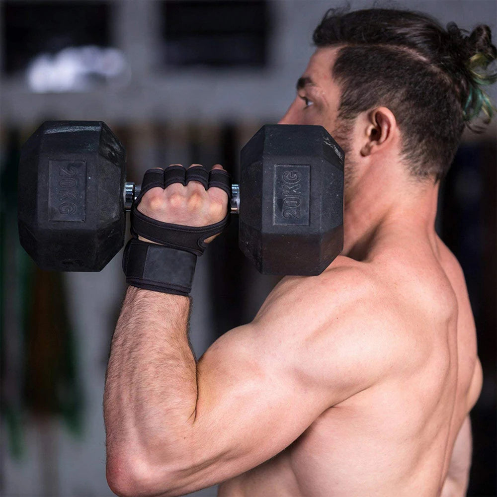 🧤 Fitness Gym Gloves for Men & Women – Anti-Slip Weightlifting & Training Gloves with Wrist Support