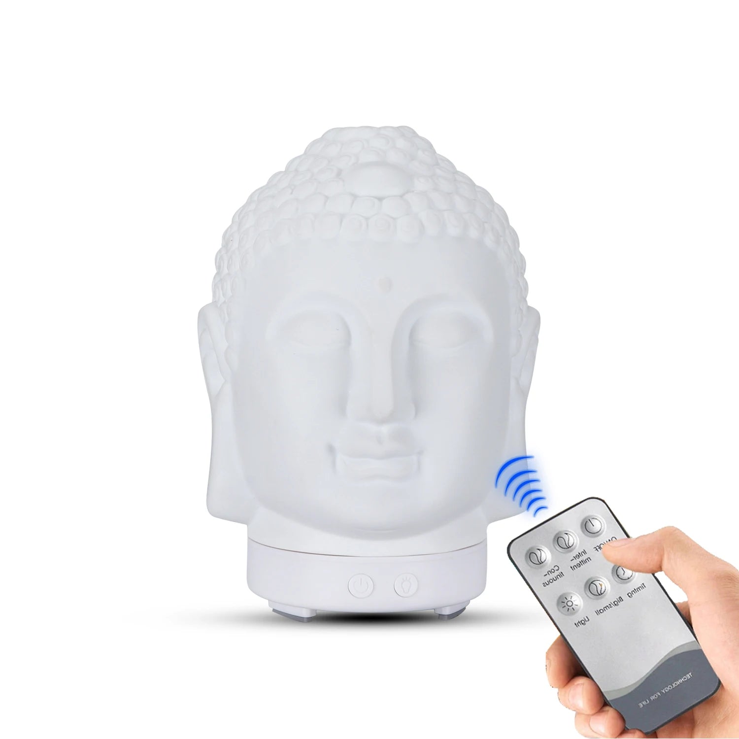 Buddha Head Essential Oil Diffuser – 100ml Aromatherapy Ultrasonic Humidifier with LED Night Light