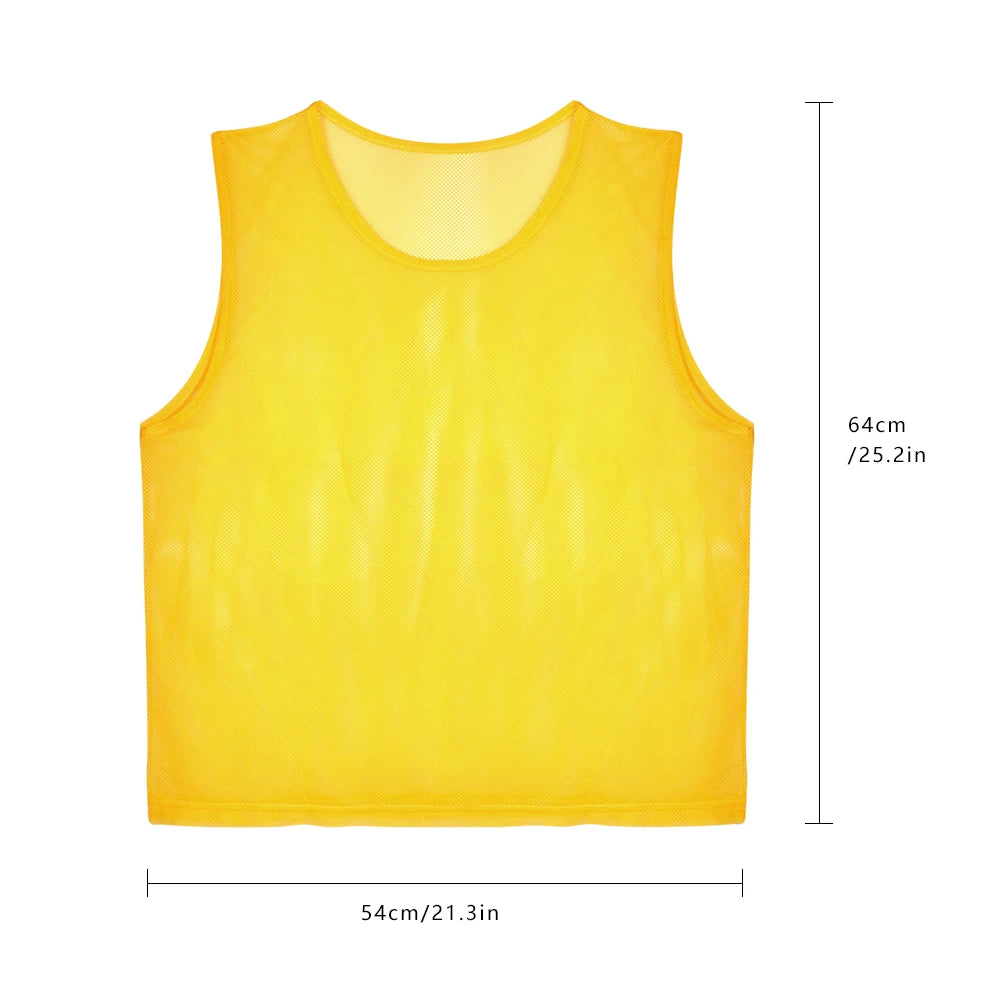 6/12PCS Soccer Training Pinnies – Breathable Team Sports Vests