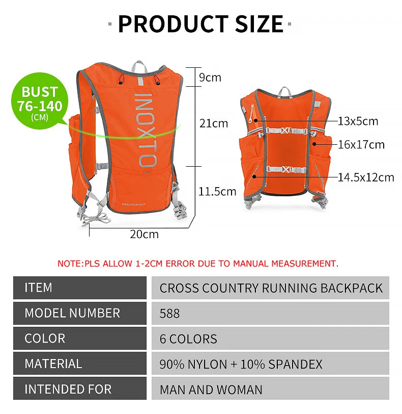 5L Hydration Running Backpack – Quick-Dry Lightweight Water Pack for Marathon & Cycling
