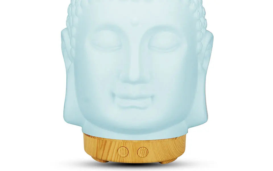 Buddha Head Essential Oil Diffuser – 100ml Aromatherapy Ultrasonic Humidifier with LED Night Light