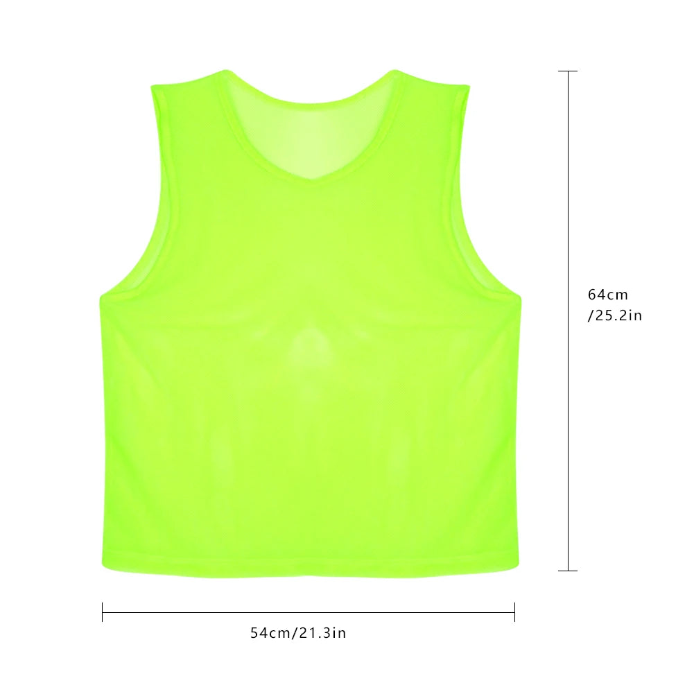 6/12PCS Soccer Training Pinnies – Breathable Team Sports Vests