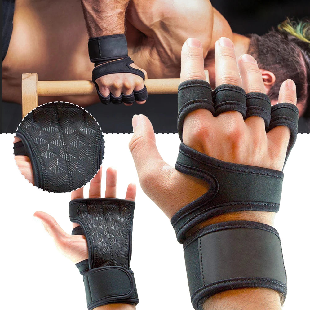 🧤 Fitness Gym Gloves for Men & Women – Anti-Slip Weightlifting & Training Gloves with Wrist Support