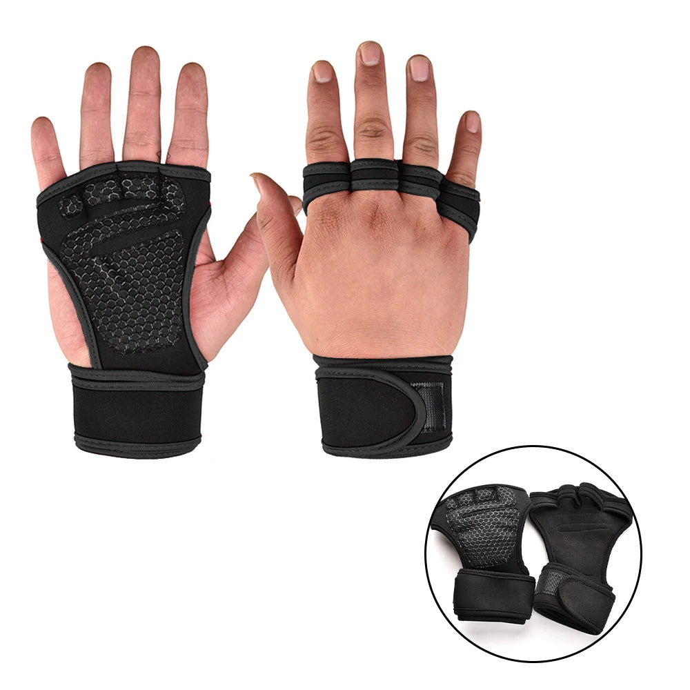🧤 Fitness Gym Gloves for Men & Women – Anti-Slip Weightlifting & Training Gloves with Wrist Support