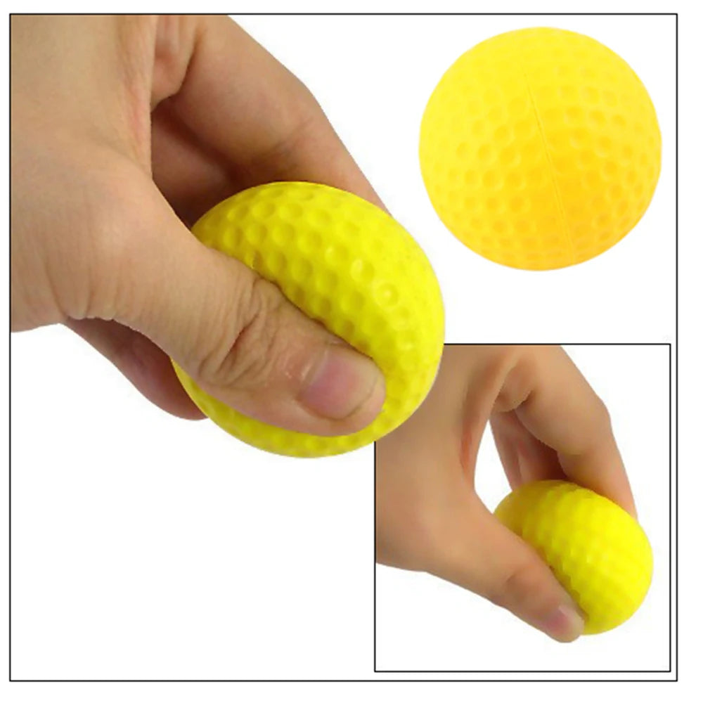 20pcs PU Foam Golf Balls – Yellow Elastic Indoor/Outdoor Practice Balls