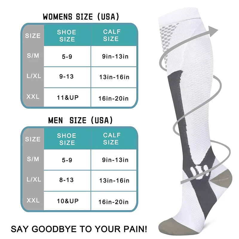 Medical Compression Socks 20-30mmHg – Support Stockings for Men & Women Circulation