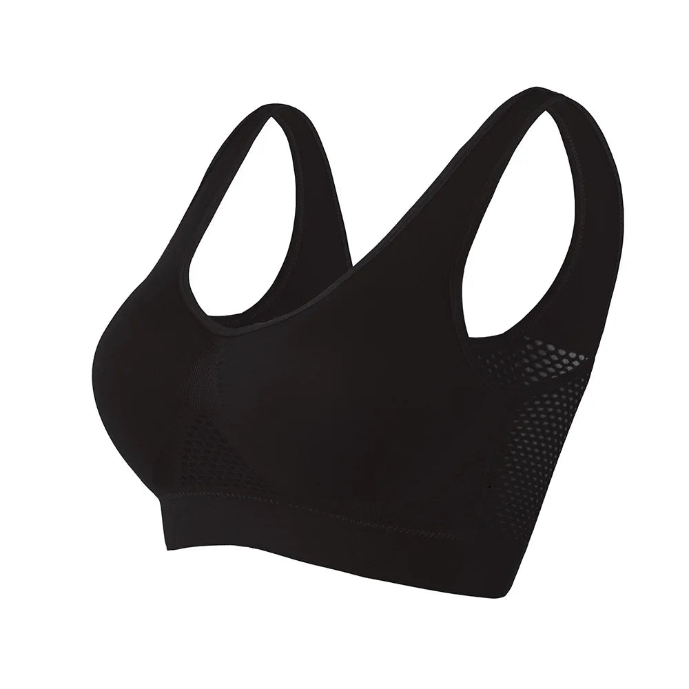 👙 Hollow Out Sports Bra – S–6XL Seamless Padded Gym Fitness Top