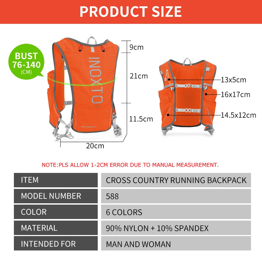5L Hydration Running Backpack – Quick-Dry Lightweight Water Pack for Marathon & Cycling