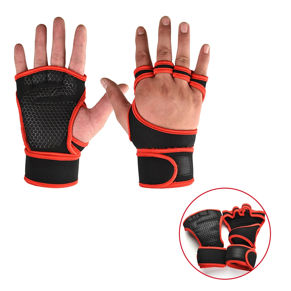 🧤 Fitness Gym Gloves for Men & Women – Anti-Slip Weightlifting & Training Gloves with Wrist Support