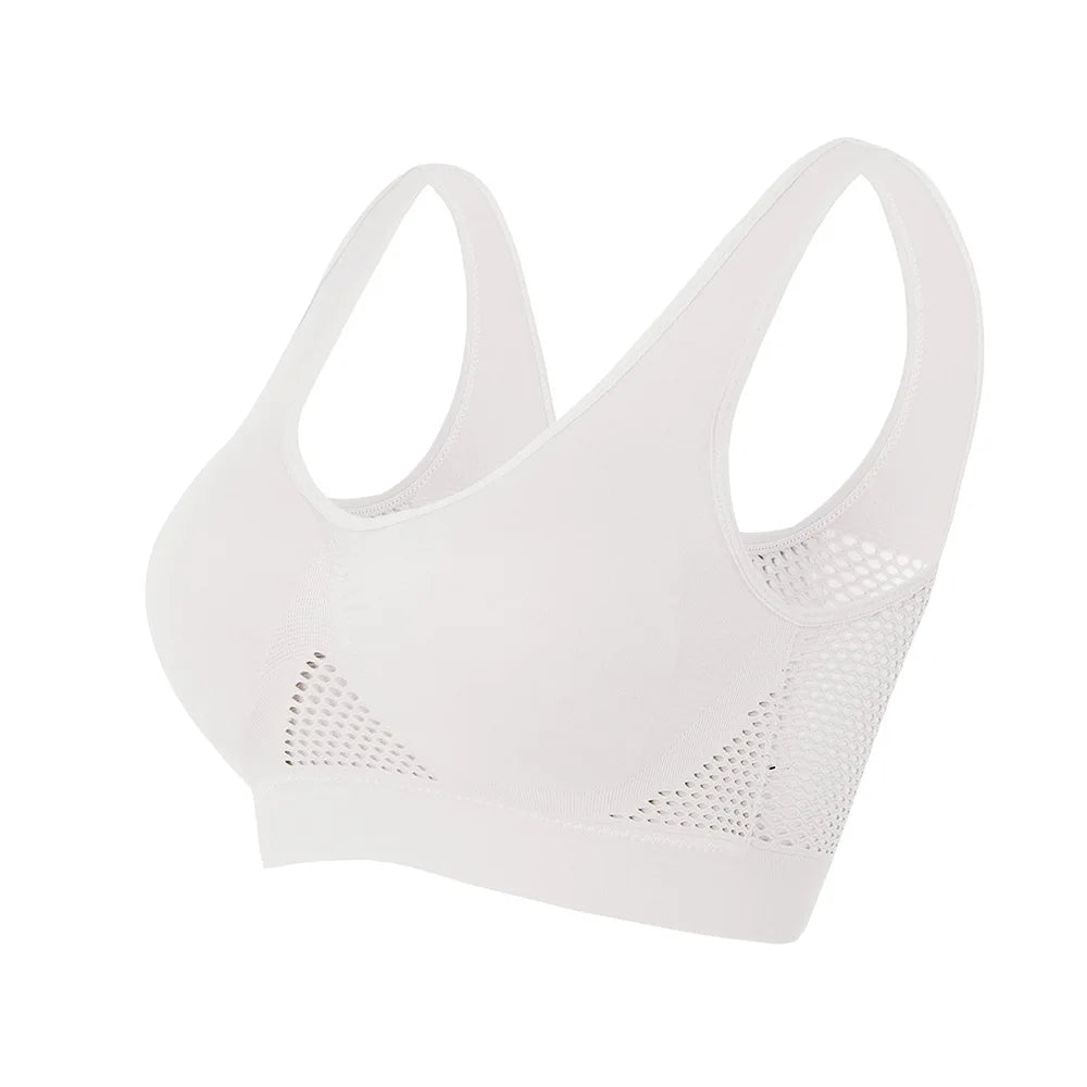👙 Hollow Out Sports Bra – S–6XL Seamless Padded Gym Fitness Top