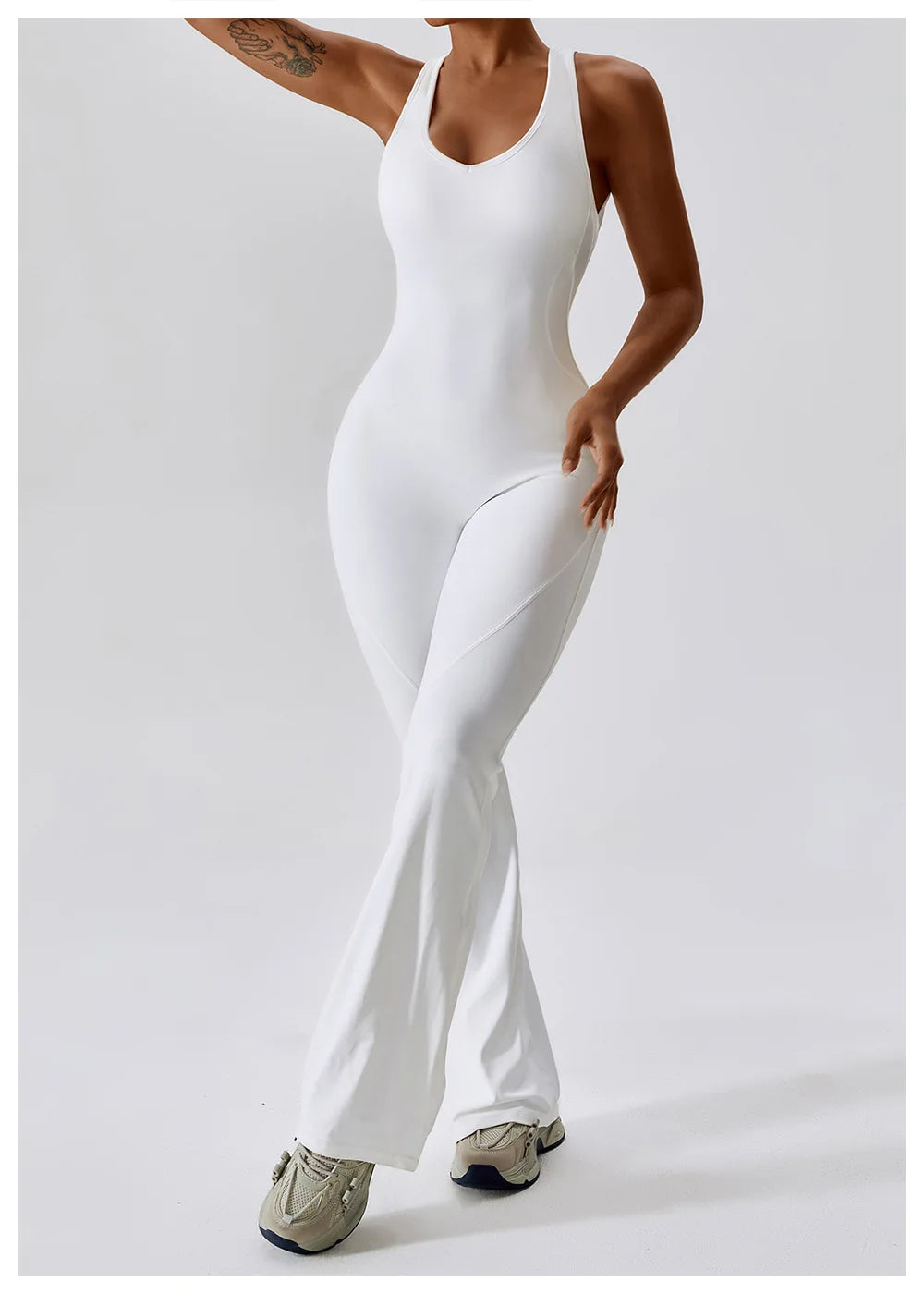 🧘 One-Piece Yoga Jumpsuit – Women’s Butt-Lifting Fitness Bodysuit