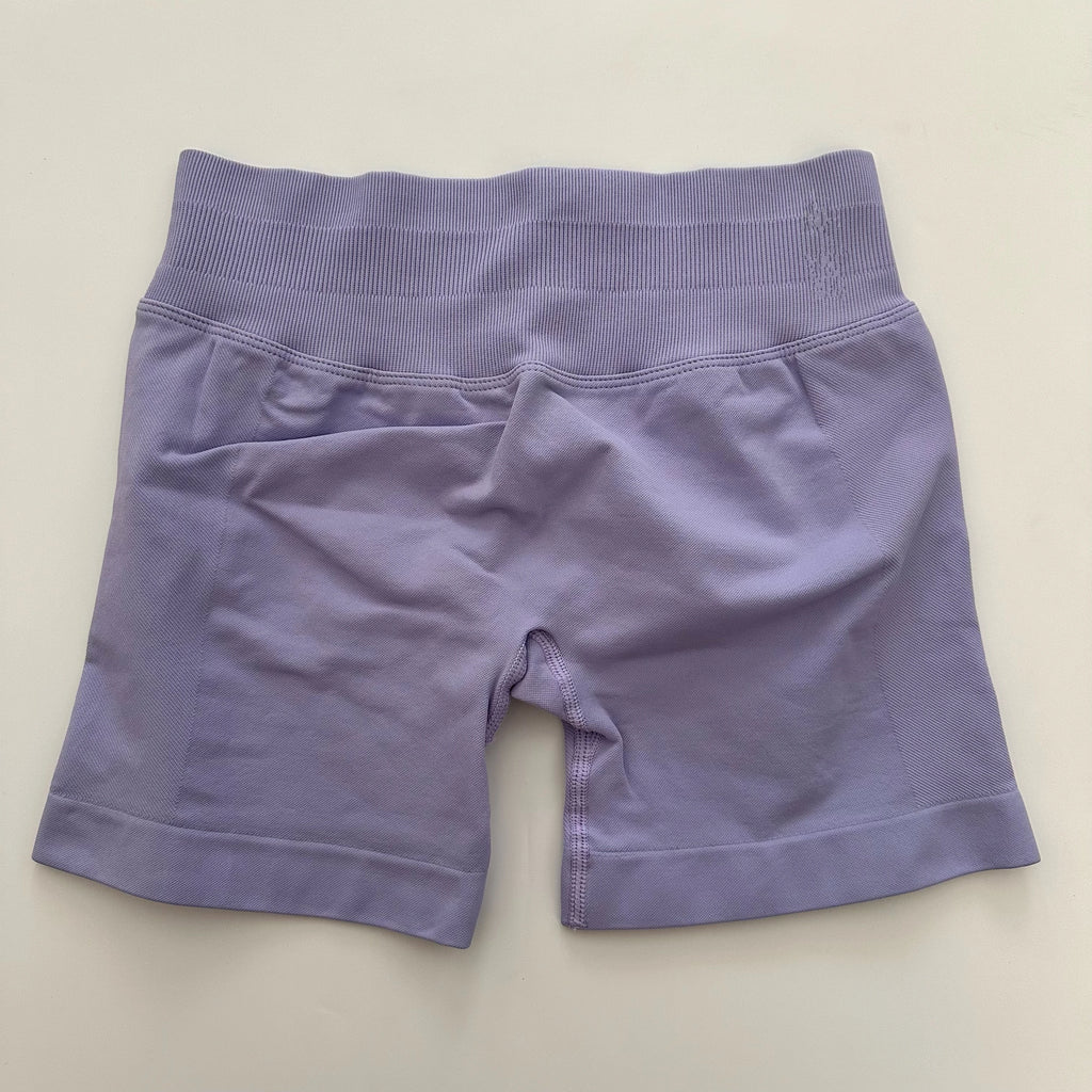 Low-Rise Seamless Scrunch Yoga Shorts – Ribbed Booty Lift Gym Workout Wear