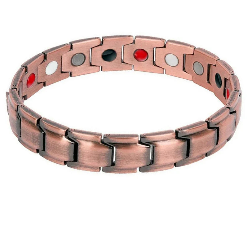 Men’s Pure Copper Magnetic Bracelet – Germanium Therapy Link Chain Arthritis Relief