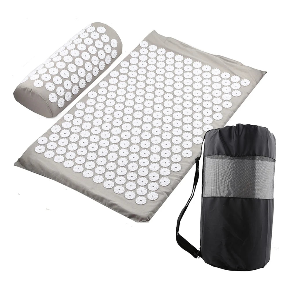 65x40cm Acupressure Mat & Pillow Set – Massage Cushion for Back, Neck & Stress Relief