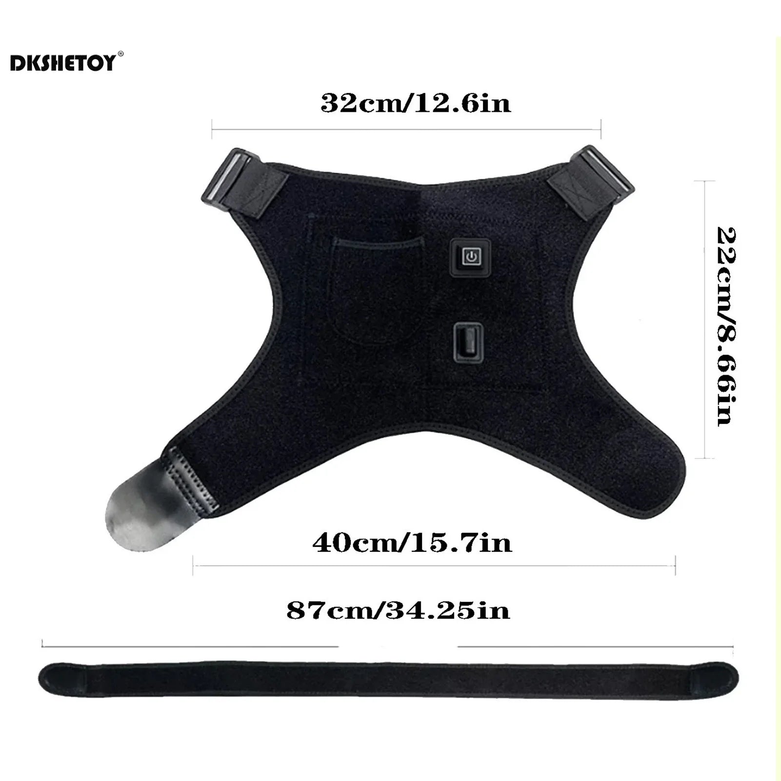 Electric Heated Shoulder Wrap – USB Heat Therapy Pad for Shoulder, Neck, Back & Joint Pain Relief