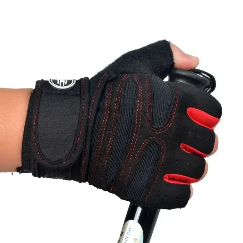 Outdoor Sport Gloves – Long Fingerless Gym & Cycling Gloves with Wrist Guard Support