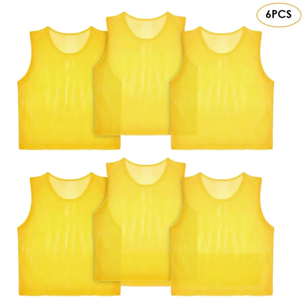 6/12PCS Soccer Training Pinnies – Breathable Team Sports Vests
