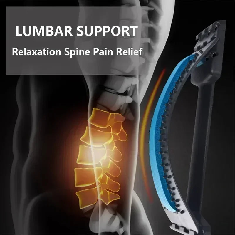🧘‍♂️ Back Stretcher & Massager – Multi-Level Lumbar Spine Pain Relief Support Tool