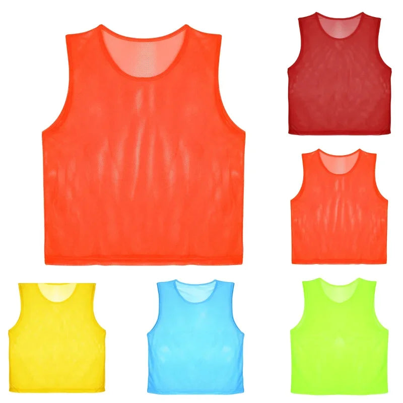 12PCS Kids Basketball Jerseys – Quick Dry Youth Soccer Training Pinnies Set