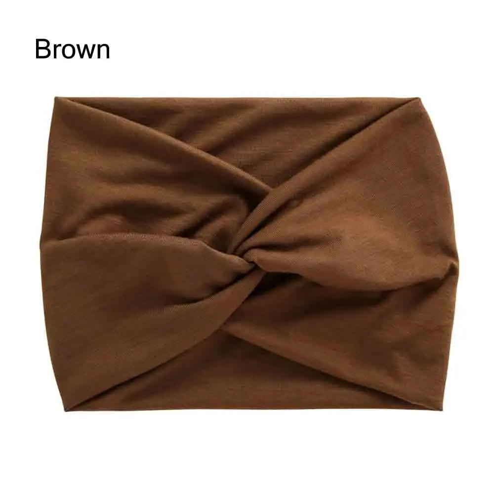 Colorful Wide Workout Headbands – Extra Large Boho Turban Wraps