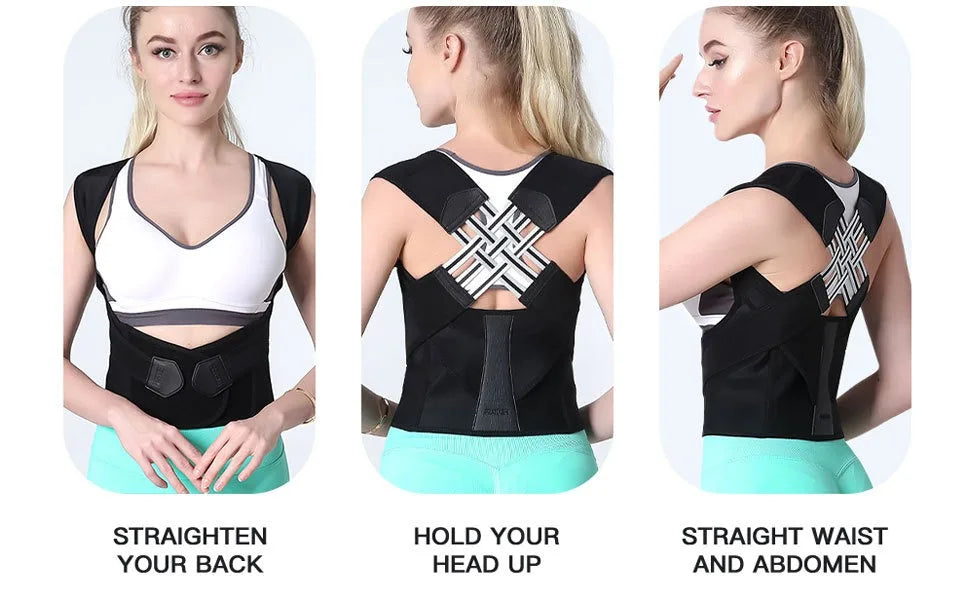 Magnetic Therapy Posture Corrector – Adjustable Shoulder & Spine Support Brace