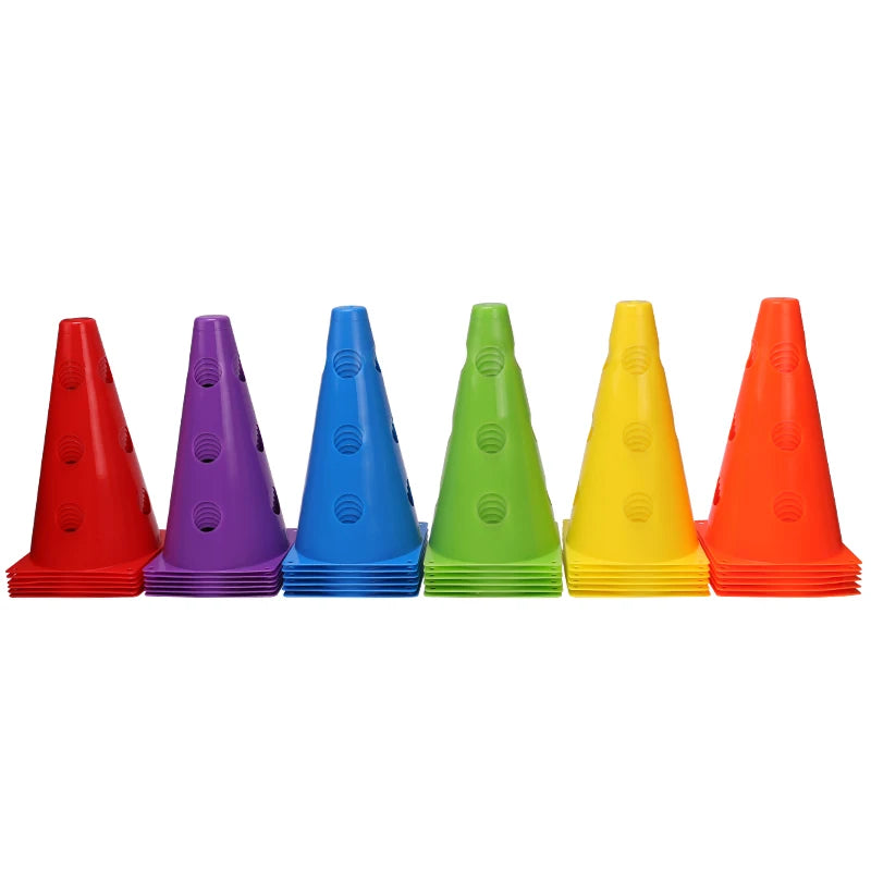 12/18/24/30/36PCS Agility Marking Cones – Sports Training Cones with Holes for Drills