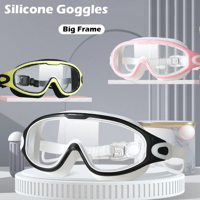 🥽 HD Anti-Fog Swimming Goggles – Large Frame