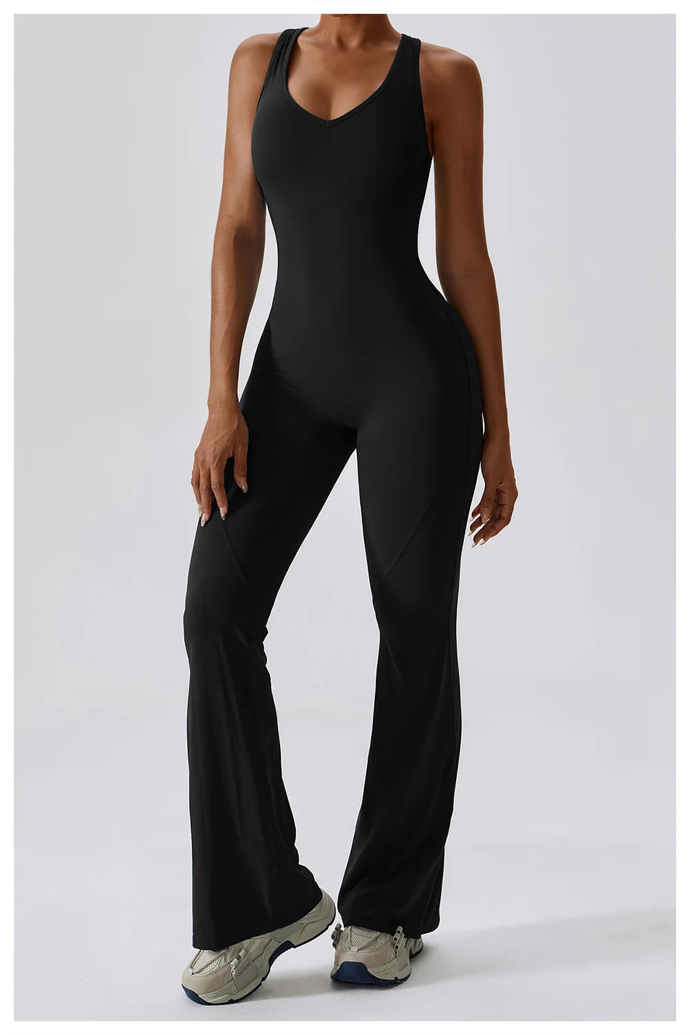 🧘 One-Piece Yoga Jumpsuit – Women’s Butt-Lifting Fitness Bodysuit