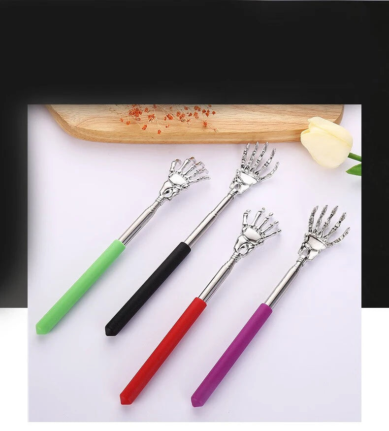 Telescopic Stainless Steel Back Scratcher – Extendable Claw Massage Tool