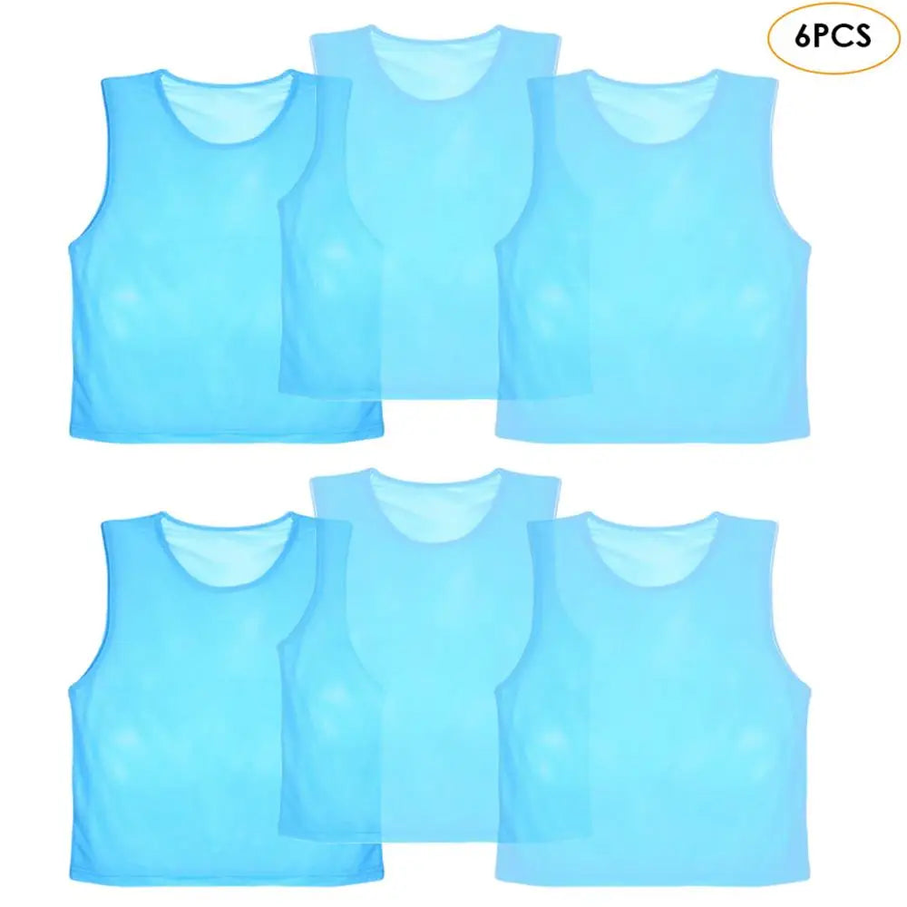 6/12PCS Soccer Training Pinnies – Breathable Team Sports Vests