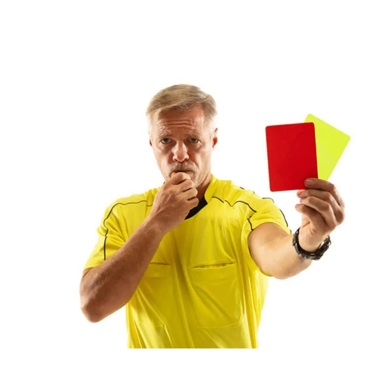 Referee Whistle with Red & Yellow Card Set – Professional Football & Soccer Match Official Kit