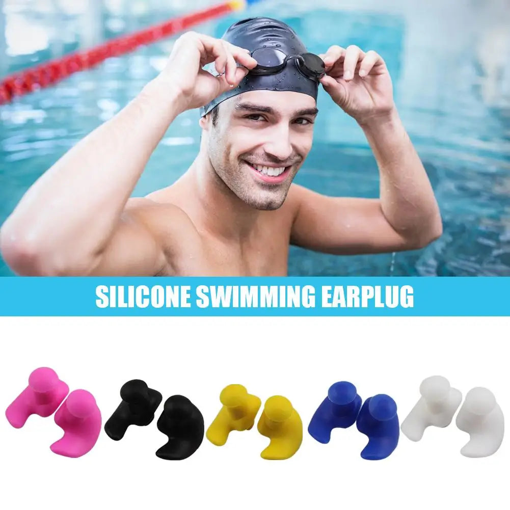 🧏 1 Pair Waterproof Earplugs – Soft Silicone Swimming Accessory