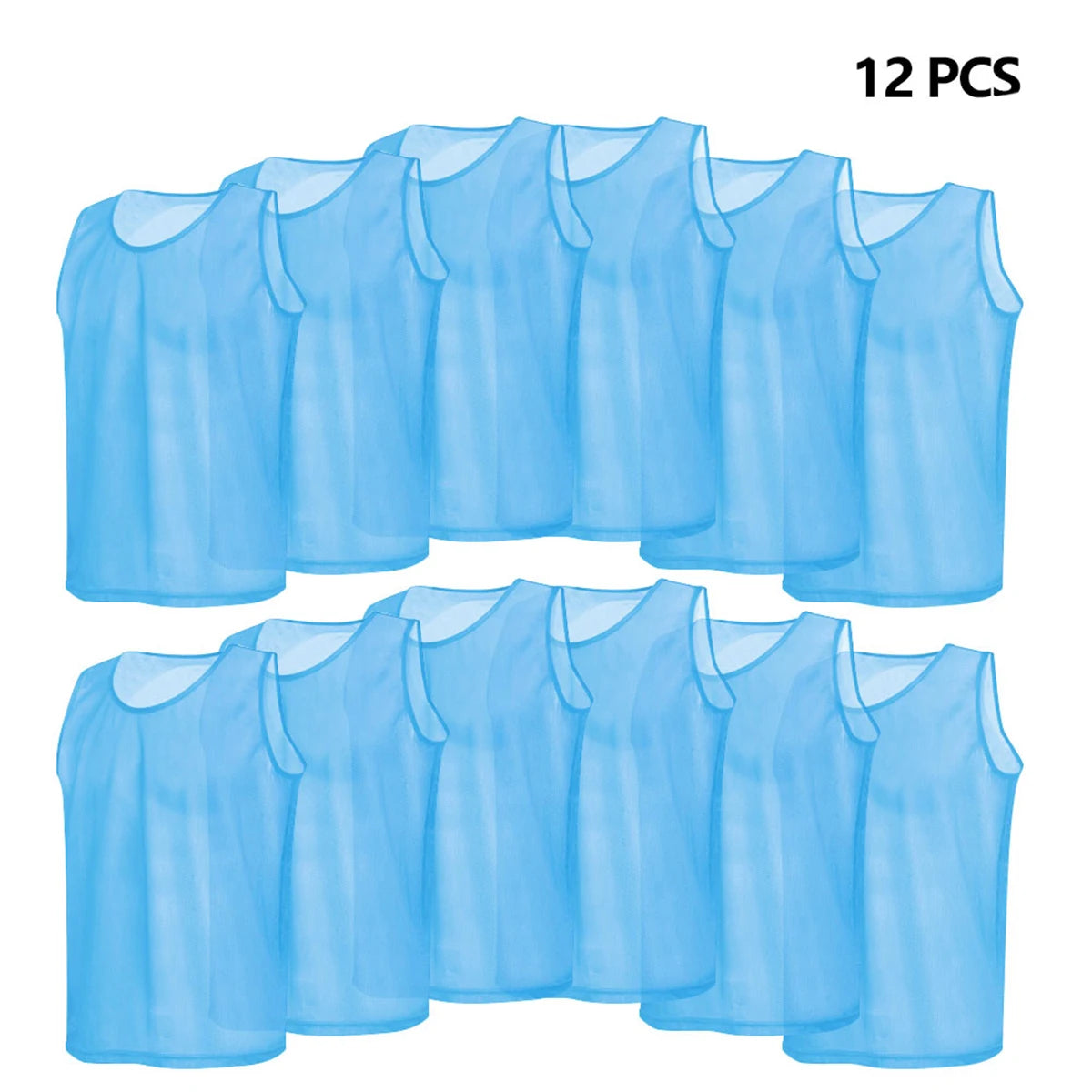 12PCS Kids Basketball Jerseys – Quick Dry Youth Soccer Training Pinnies Set