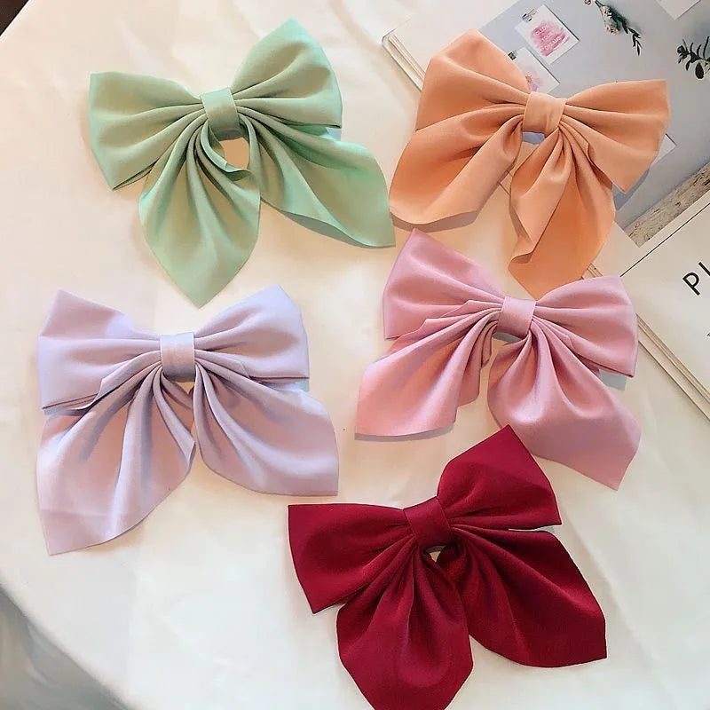 Satin Bow Hair Clips – Cute Butterfly Style Hairpins for Girls & Women, Elegant Hair Accessories