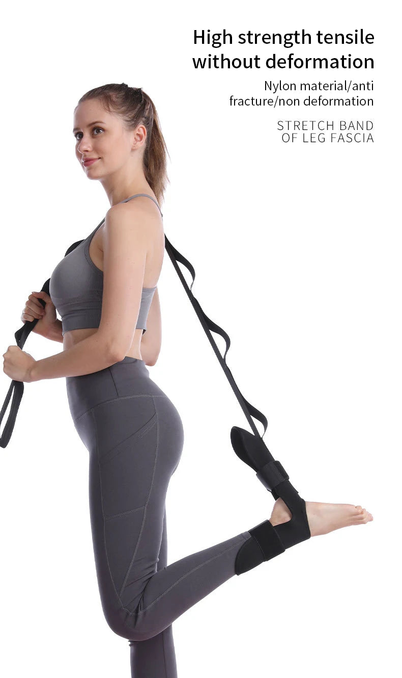 🧘 Yoga Leg Stretcher Strap – Flexibility Trainer for Legs, Rehab, and Plantar Fasciitis Relief