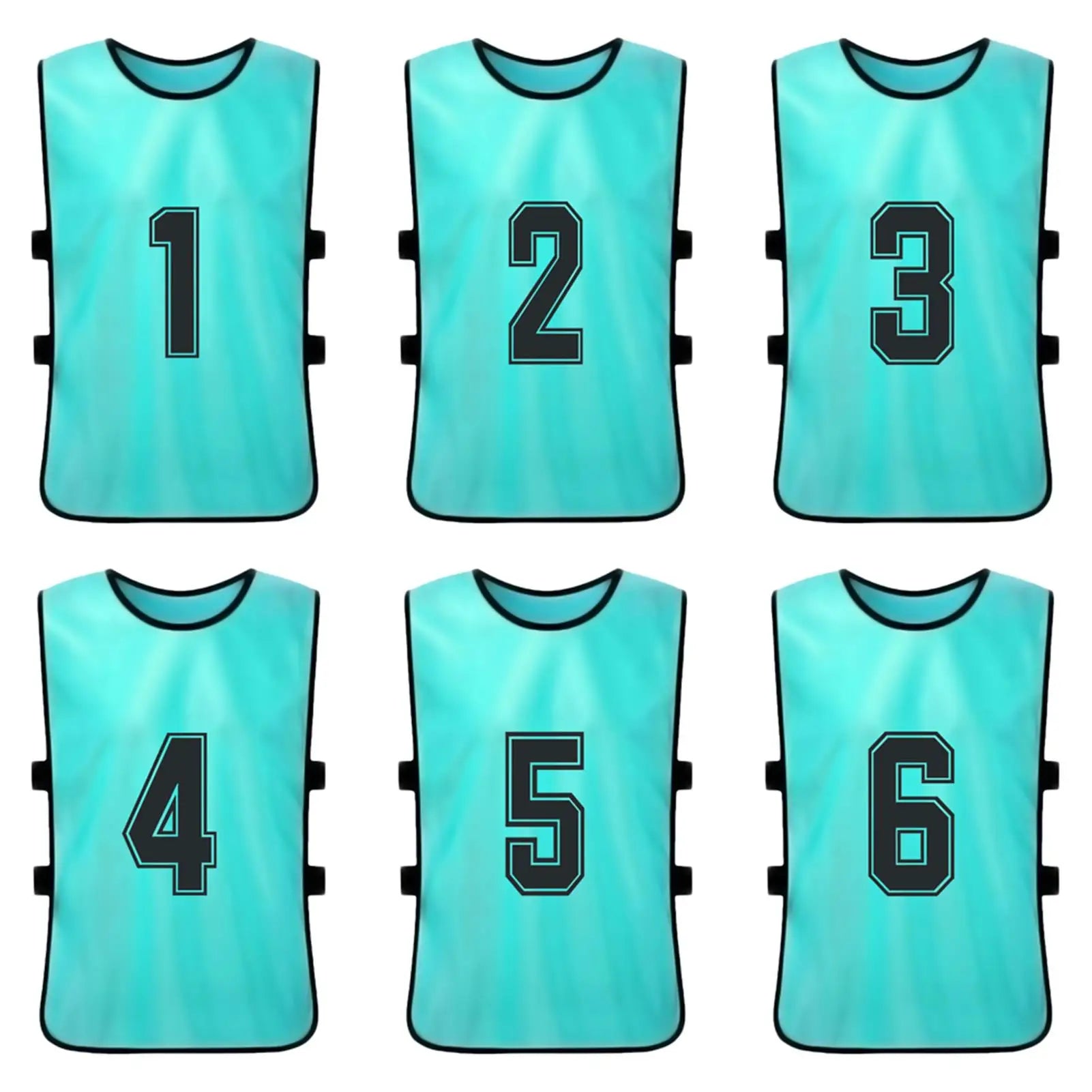 6/12PCS Kids Soccer Pinnies – Quick Dry Youth Sports Jerseys