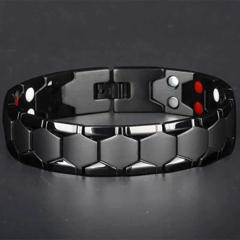 Men’s Magnetic Therapy Bracelet – Copper Healing Wristband for Arthritis Relief