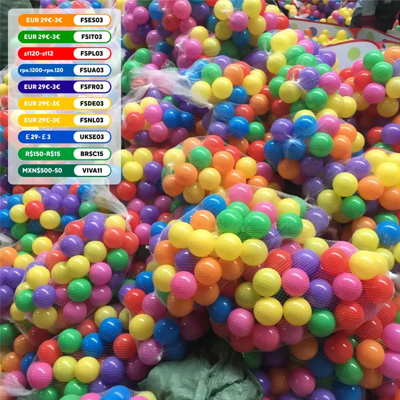 🌈 100PCS Soft Water Balls – Pool, Ocean Wave, Tent & Toy Balls for Kids